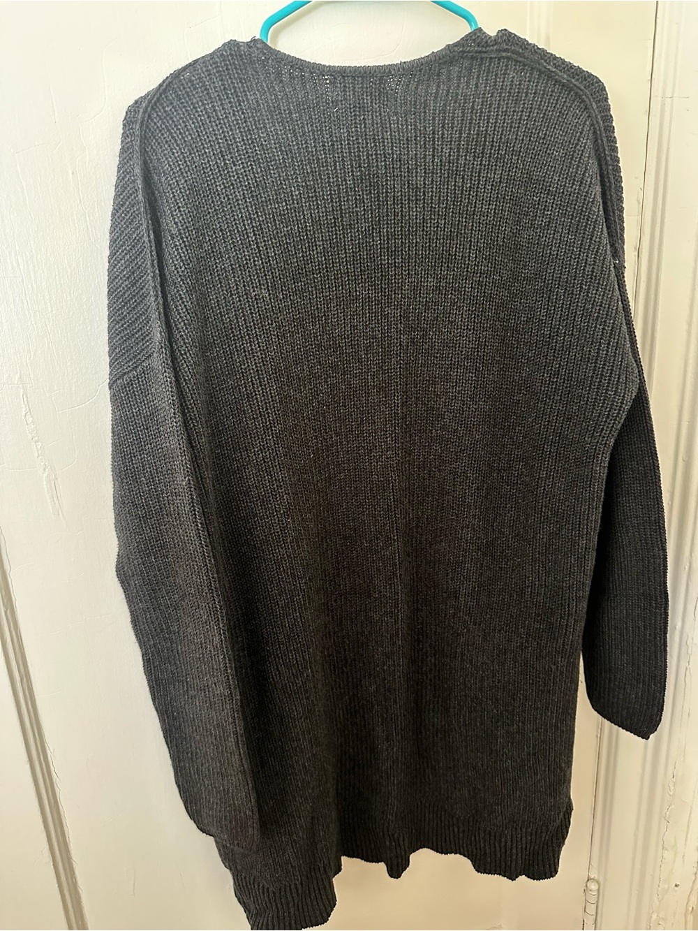 Universal Thread Charcoal Gray Ribbed Open-Front Cardigan - Picture 6 of 6